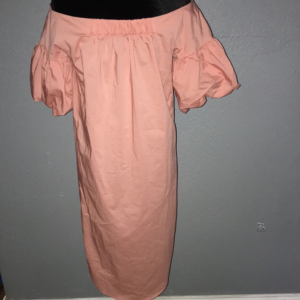 Pink salmon off shoulder top - Picture 7 of 10
